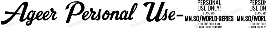 Ageer Personal Use字体转换